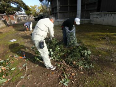 早通神明宮　境内清掃の実施